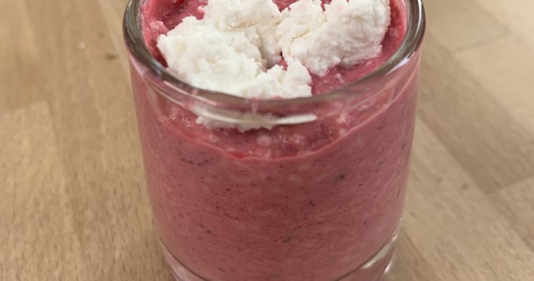 bietenmousse met geitenkaas