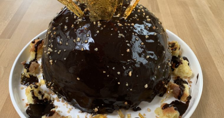 chocolade verjaardags-boltaart